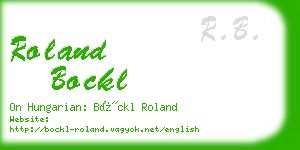 roland bockl business card